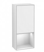 Шафка для ванної Villeroy & Boch Finion 41,8х93,6х27 см петлі праворуч з підсвічуванням МДФ глянсовий білий лак/білий матовий лак G550MTGF