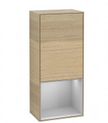 Шафка для ванної Villeroy & Boch Finion 41,8х93,6х27 см петлі праворуч з підсвічуванням ДСП шпон дуба/світло-сірий матовий лак G550GJPC