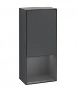 Шафка для ванної Villeroy & Boch Finion 41,8х93,6х27 см петлі праворуч з підсвічуванням МДФ темно-синій матовий лак/антрацит матовий лак G550GKHG