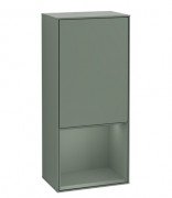 Шафка для ванної Villeroy & Boch Finion 41,8 х93, 6х27 см петлі праворуч з підсвічуванням МДФ оливковий матовий лак G550GMGM