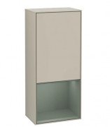 Шафка для ванної Villeroy & Boch Finion 41,8х93,6х27 см петлі праворуч з підсвічуванням МДФ пісок матовий лак/оливковий матовий лак G550GMHH