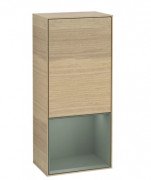 Шафка для ванної Villeroy & Boch Finion 41,8х93,6х27 см петлі праворуч з підсвічуванням ДСП шпон дуба/оливковий матовий лак G550GMPC