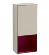 Шафка для ванної Villeroy & Boch Finion 41,8х93,6х27 см петлі праворуч з підсвічуванням МДФ пісок матовий лак/півон матовий лак G550HBHH