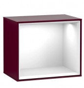 Стеллаж для ванной Villeroy & Boch Finion 41,8х35,6х27 см с подсветкой МДФ пион матовый лак/глянцевый белый лак G580GFHB