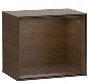 Стелаж для ванної Villeroy & Boch Finion 41,8х35,6х27 см з підсвічуванням ДСП шпон волоського горіха G580GNGN