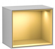 Стелаж для ванної Villeroy & Boch Finion 41,8х35,6х27 см з підсвічуванням МДФ світло-сірий матовий лак/золотий матовий лак G580HFGJ