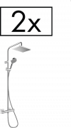 Душова стійка Hansgrohe Vernis Shape Showerpipe 230 із термостатом хром (пак. 2 шт.) 26287000