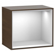 Стелаж для ванної Villeroy & Boch Finion 41,8х35,6х27 см з підсвічуванням ДСП шпон волоського горіха/білий матовий лак G580MTGN