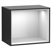 Стеллаж для ванной Villeroy & Boch Finion 41,8х35,6х27 см с подсветкой МДФ черный матовый лак/белый матовый лак G580MTPD