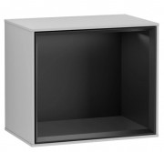 Стеллаж для ванной Villeroy & Boch Finion 41,8х35,6х27 см с подсветкой МДФ светло-серый матовый лак/черный матовый лак G580PDGJ