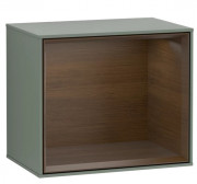 Стеллаж для ванной Villeroy & Boch Finion 41,8х35,6х27 см с подсветкой МДФ оливковый матовый лак/шпон грецкого ореха G580GNGM