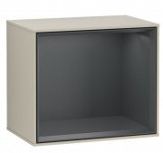 Стелаж для ванної Villeroy & Boch Finion 41,8х35,6х27 см з підсвічуванням МДФ пісок матовий лак/темно-синій матовий лак G580HGHH