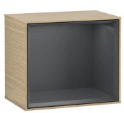 Стелаж для ванної Villeroy & Boch Finion 41,8х35,6х27 см з підсвічуванням ДСП шпон дуба/темно-синій матовий лак G580HGPC