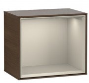 Стелаж для ванної Villeroy & Boch Finion 41,8х35,6х27 см з підсвічуванням ДСП шпон волоського горіха/пісок матовий лак G580HHGN
