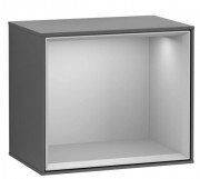 Стеллаж для ванной Villeroy & Boch Finion 41,8х35,6х27 см с подсветкой МДФ антрацит матовый лак/светло-серый матовый лак F590GJGK