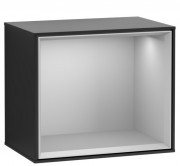 Стеллаж для ванной Villeroy & Boch Finion 41,8х35,6х27 см с подсветкой МДФ черный матовый лак/светло-серый матовый лак F590GJPD