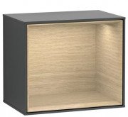 Стелаж для ванної Villeroy & Boch Finion 41,8х35,6х27 см з підсвічуванням МДФ темно-синій матовий лак/шпон дуба G580PCHG