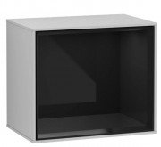 Стеллаж для ванной Villeroy & Boch Finion 41,8х35,6х27 см с подсветкой МДФ светло-серый матовый лак/глянцевый черный лак G580PHGJ