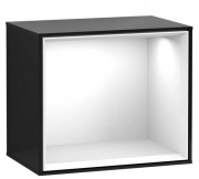 Стелаж для ванної Villeroy & Boch Finion 41,8 х35,6х27 см з підсвічуванням МДФ глянсовий чорний лак/глянцевий білий лак F590GFPH