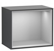 Стеллаж для ванной Villeroy & Boch Finion 41,8х35,6х27 см с подсветкой МДФ темно-синий матовый лак/светло-серый матовый лак F590GJHG