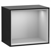 Стелаж для ванної Villeroy & Boch Finion 41,8х35,6х27 см з підсвічуванням МДФ глянсовий чорний лак/світло-сірий матовий лак F590GJPH