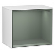 Стеллаж для ванной Villeroy & Boch Finion 41,8х35,6х27 см с подсветкой МДФ глянцевый белый лак/оливковый матовый лак F590GMGF