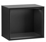 Стеллаж для ванной Villeroy & Boch Finion 41,8х35,6х27 см с подсветкой МДФ черный матовый лак F590PDPD