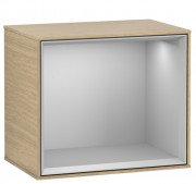 Стелаж для ванної Villeroy & Boch Finion 41,8 х35, 6х27 см з підсвічуванням ДСП шпон дуба/світло-сірий матовий лак F590GJPC
