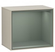 Стеллаж для ванной Villeroy & Boch Finion 41,8х35,6х27 см с подсветкой МДФ песок матовый лак/оливковый матовый лак F590GMHH