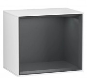 Стеллаж для ванной Villeroy & Boch Finion 41,8х35,6х27 см с подсветкой МДФ глянцевый белый лак/темно-синий матовый лак F590HGGF