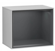 Стелаж для ванної Villeroy & Boch Finion 41,8х35,6х27 см з підсвічуванням МДФ світло-сірий матовий лак/темно-синій матовий лак F590HGGJ
