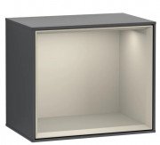 Стеллаж для ванной Villeroy & Boch Finion 41,8х35,6х27 см с подсветкой МДФ темно-синий матовый лак/песок матовый лак F590HHHG