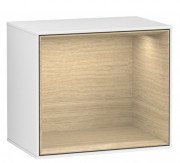 Стелаж для ванної Villeroy & Boch Finion 41,8 х35, 6х27 см з підсвічуванням МДФ глянсовий білий лак/шпон дуба F590PCGF