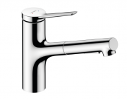 Змішувач для кухні з висувною лійкою Hansgrohe Zesis M33 150 з sBox lite одноважільний хром 74803000