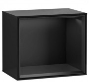 Стеллаж для ванной Villeroy & Boch Finion 41,8х35,6х27 см с подсветкой МДФ глянцевый черный лак/черный матовый лак F590PDPH