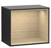 Стелаж для ванної Villeroy & Boch Finion 41,8х35,6х27 см з підсвічуванням МДФ чорний матовий лак/шпон дуба F590PCPD