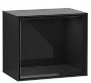 Стелаж для ванної Villeroy & Boch Finion 41,8 х35, 6х27 см з підсвічуванням МДФ глянсовий чорний лак F590PHPH