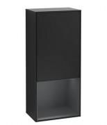 Шафка для ванної Villeroy & Boch Finion 41,8х93,6х27 см петлі праворуч з підсвічуванням МДФ чорний матовий лак/темно-синій матовий лак G550HGPD