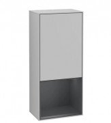 Шафка для ванної Villeroy & Boch Finion 41,8х93,6х27 см петлі праворуч з підсвічуванням МДФ світло-сірий матовий лак/темно-синій матовий лак G550HGGJ