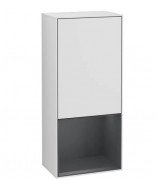 Шафка для ванної Villeroy & Boch Finion 41,8х93,6х27 см петлі праворуч з підсвічуванням МДФ білий матовий лак/темно-синій матовий лак G550HGMT