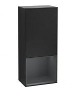 Шафка для ванної Villeroy & Boch Finion 41,8х93,6х27 см петлі праворуч з підсвічуванням МДФ чорний матовий лак/темно-синій матовий лак G550HGPD