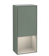 Шафка для ванної Villeroy & Boch Finion 41,8х93,6х27 см петлі праворуч з підсвічуванням МДФ оливковий матовий лак/пісок матовий лак G550HHGM