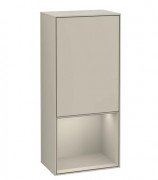 Шафка для ванної Villeroy & Boch Finion 41,8х93,6х27 см петлі праворуч з підсвічуванням МДФ пісок матовий лак G550HHHH