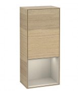 Шафка для ванної Villeroy & Boch Finion 41,8х93,6х27 см петлі праворуч з підсвічуванням ДСП шпон дуба/пісок матовий лак G550HHPC