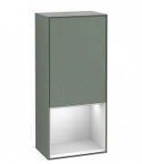 Шафка для ванної Villeroy & Boch Finion 41,8х93,6х27 см петлі праворуч з підсвічуванням МДФ оливковий матовий лак/білий матовий лак G550MTGM
