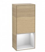 Шафка для ванної Villeroy & Boch Finion 41,8х93,6х27 см петлі праворуч з підсвічуванням ДСП шпон дуба/білий матовий лак G550MTPC