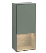Шафка для ванної Villeroy & Boch Finion 41,8х93,6х27 см петлі праворуч з підсвічуванням МДФ оливковий матовий лак/шпон дуба G550PCGM