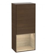 Шафка для ванної Villeroy & Boch Finion 41,8х93,6х27 см петлі праворуч з підсвічуванням ДСП шпон волоського горіха/шпон дуба G550PCGN