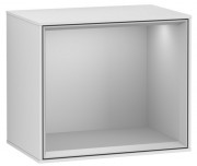 Стеллаж для ванной Villeroy & Boch Finion 41,8х35,6х27 см с подсветкой МДФ белый матовый лак/светло-серый матовый лак G590GJMT