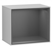 Стеллаж для ванной Villeroy & Boch Finion 41,8х35,6х27 см с подсветкой МДФ светло-серый матовый лак/антрацит матовый лак G590GKGJ